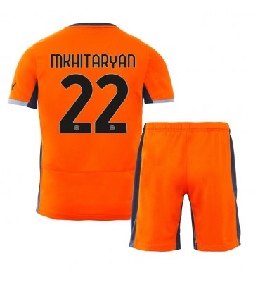 Inter Milan Henrikh Mkhitaryan #22 Tercera Equipación Niños 2023-24 Manga Corta (+ Pantalones cortos)